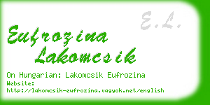 eufrozina lakomcsik business card